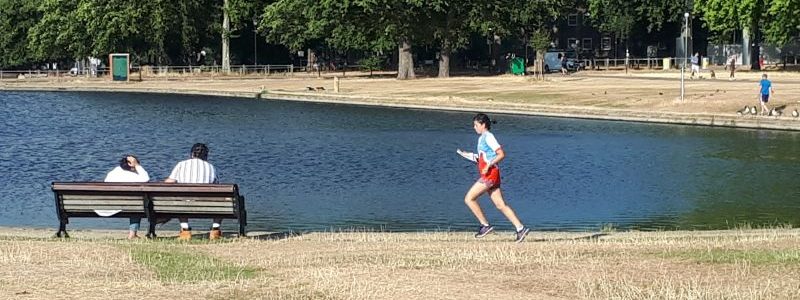 SLOW Runner on Clapham Common